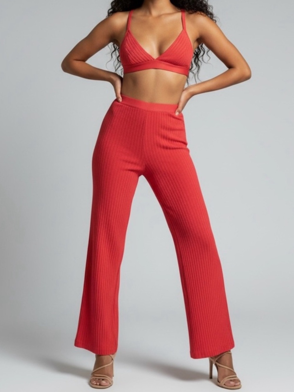 House of CB Rowena white bandage trouser pants stretch